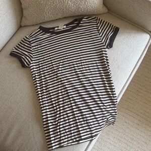 Striped Brown and White T-Shirt
